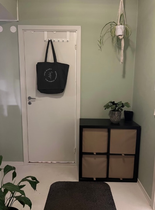 Romslig entre. Bildet er fra forrige leietaker. Ny leietaker har nye møbler. 